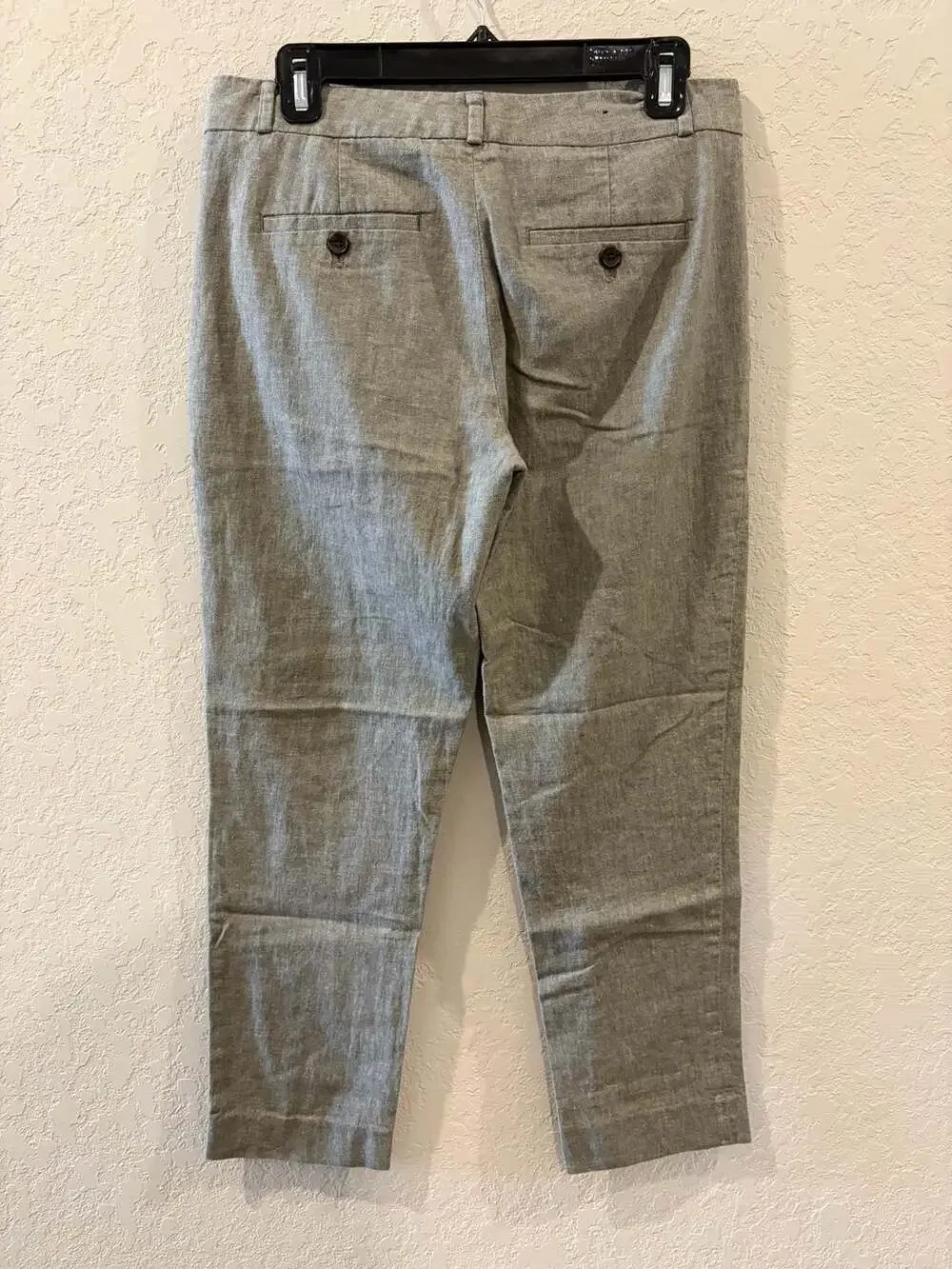 Banana Republic Linen Blend Cropped Straight Leg Business Casual Pants